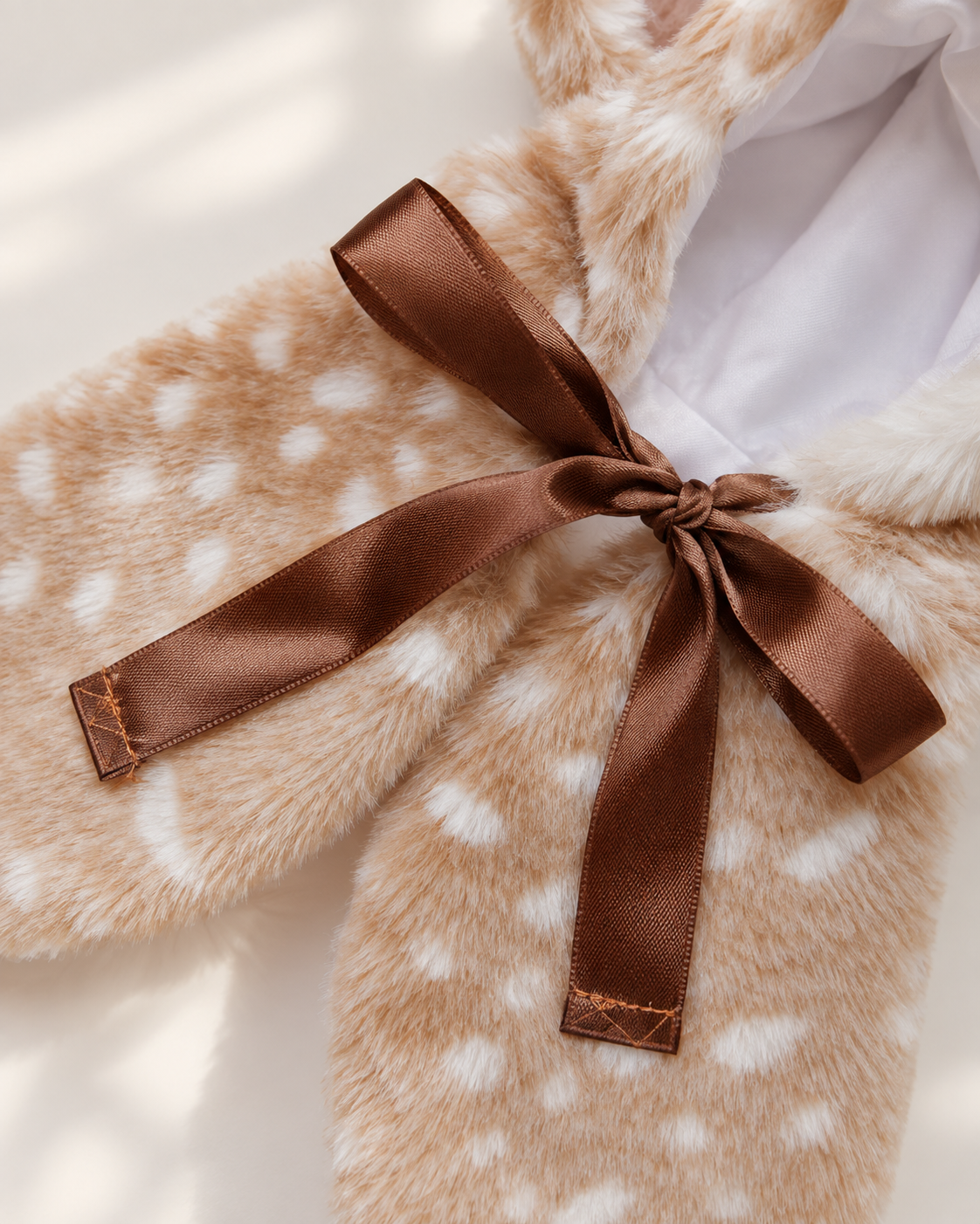 Fit view of The Reindeer Cape showing the cape length and leg-free silhouette.