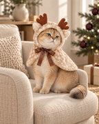 The Reindeer Cape styled in a warm festive Christmas setting.